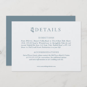 Cartão De Informações Rastreadores Russos com Fraço Floral Casamento