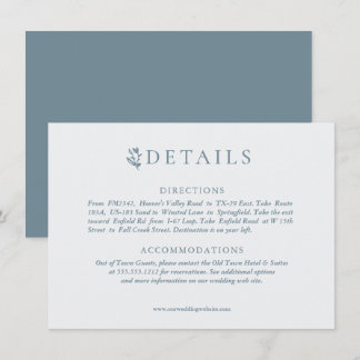 Cartão De Informações Rastreadores Russos com Fraço Floral | Casamento