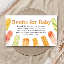 Cartão De Informações Ready to Pop Popsicle Baby Shower Books for Baby