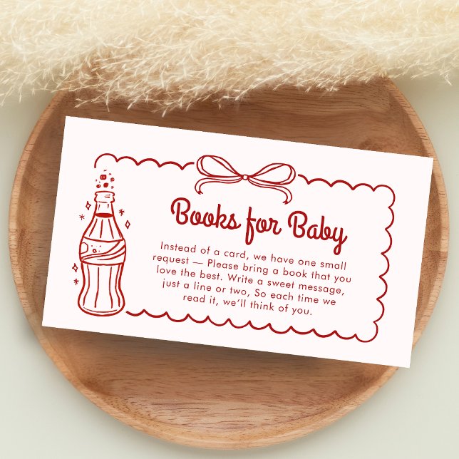 Cartão De Informações Ready to Pop Soda Baby Shower Books for Baby (She's Ready to Pop Baby Shower Books for Baby)