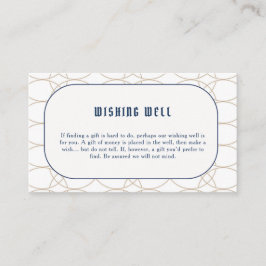 Cartão De Informações Real Blue Classic Retro Wishing well