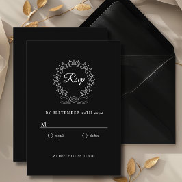 Cartão De Informações Real, Elegante, RSVP de Casamento