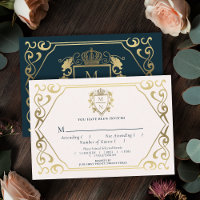 Real Medieval Fantasy Monograma Weding RSVP