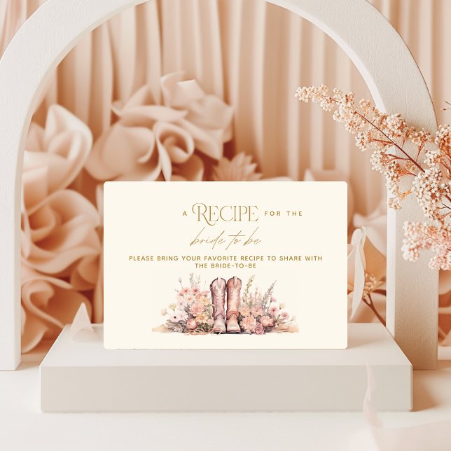 Cartão De Informações Receber Última Raiz Boot Floral Bridal (Criador carregado)