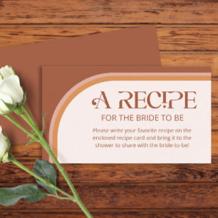 Cartão De Informações Receita da Arca de Terracotta Moderna para a noiva