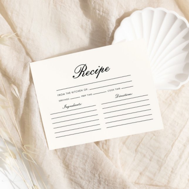 Cartão De Informações Receita de Borboletas Lindas Chá de Noiva (Criador carregado)