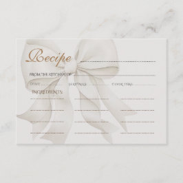Cartão De Informações Receita de Chá de Noiva Arco Neutro