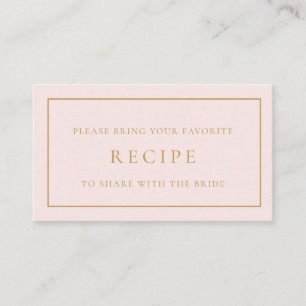 Cartão De Informações Receita de Chá de Noiva Pétalas e Prosecco