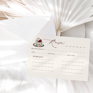 Cartão De Informações Receita de Chá de Noiva Tea Party