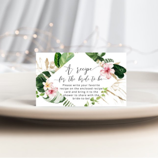 Cartão De Informações Receita de chá de panela tropical (Criador carregado)