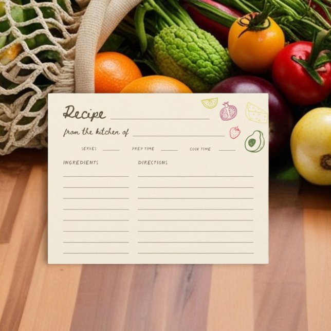 Cartão De Informações Receita Desenhada à Mão Para Chá de Panela Off The (Criador carregado)