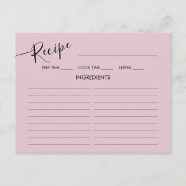 Cartão De Informações Receita do Chá de panela da placa de gabinete.