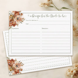 Cartão De Informações Receita do Chá de panela de Sage Floral Peach Wate