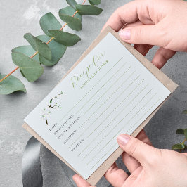 Cartão De Informações Receita do chá de panela floral azul-poeirento