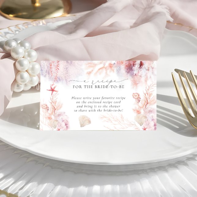 Cartão De Informações Receita para Chá de Noiva com Tema Náutico Moderno (Criador carregado)