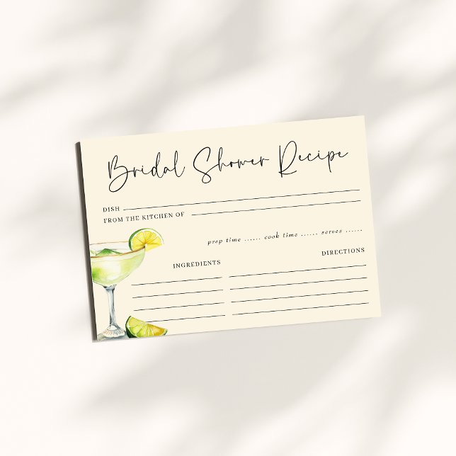 Cartão De Informações Receita para Chá de Noiva Margs e Matrimônio (Criador carregado)