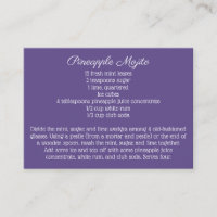 Receita roxa da bebida da assinatura do casamento