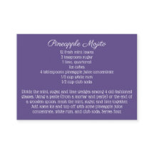 Receita roxa da bebida da assinatura do casamento