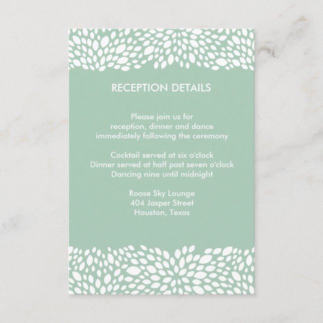 Cartão De Informações Recepção/Casamento Personalizável Bloom (Frente)