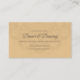 Cartão De Informações Recepção Contemporânea de Pessegueiro Marrom Manda