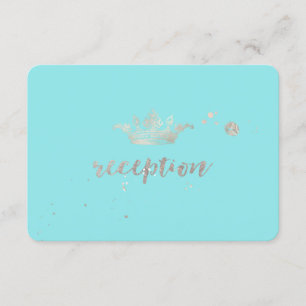 Cartão De Informações Recepção da princesa princesa prateada PixDezines