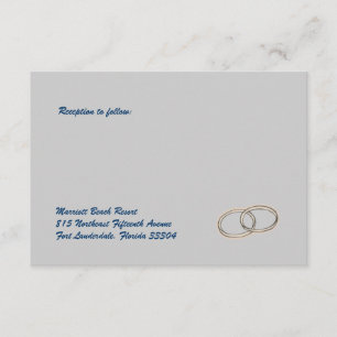 Cartão De Informações Recepção de Alianças de Casamento
