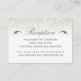 Cartão De Informações Recepção de Arte de Simplicidade de Cinzas Brancas