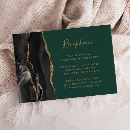 Cartão De Informações Recepção de Casamento Ágata Esmeralda Ouro Preto