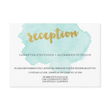 Recepção de Casamento Aquarela com Bege e Dourado