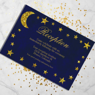 Cartão De Informações Recepção de casamento Celestial da Noite