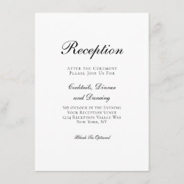 Cartão De Informações Recepção de Casamento com Roteiro Formal Tradicion