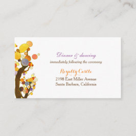 Cartão De Informações Recepção de casamento de Árvore Mágica