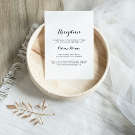 Cartão De Informações Recepção de casamento de Caligrafia Moderna