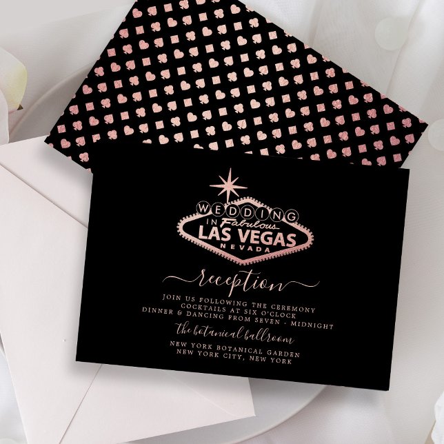 Cartão De Informações Recepção de Casamento de Destino de Las Vegas (Criador carregado)