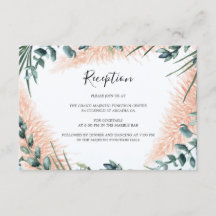 Recepção de casamento de Folhagem Moderna Pampas G