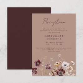 Cartão De Informações Recepção de casamento de outono Elegante