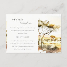Cartão De Informações Recepção de casamento de Paisagem Africana de Aqua
