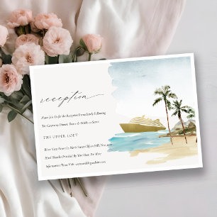 Cartão De Informações Recepção de casamento de Palma de Cruzeiro Tropi