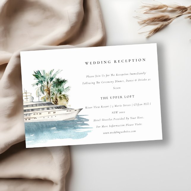 Cartão De Informações Recepção de casamento de proteção contra o mar de  (Criador carregado)