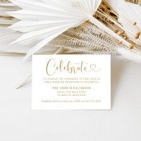 Recepção de casamento de Script de Coração Dourado