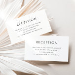 Cartão De Informações Recepção de casamento de Tipografia Minimalista Ne<br><div class="desc">Informe os convidados sobre seus detalhes de recepção com este cartão de recepção de casamento personalizável. Apresenta tipografia minimalista. Personalize adicionando seus detalhes. Este cartão de recepção minimalista é perfeito para qualquer tema ou estação do evento.</div>