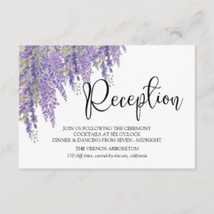 Cartão De Informações Recepção de casamento do Pastel da árvore das