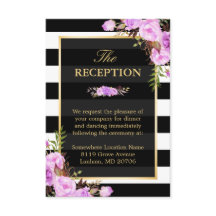 Recepção de Casamento Elegantes Listras de Flores 