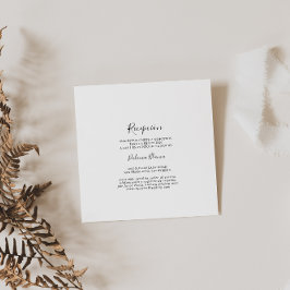 Cartão De Informações Recepção de casamento Espanhola Simples