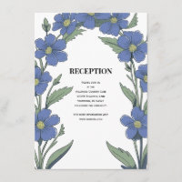 Recepção de Casamento Floral Azul Pervinca