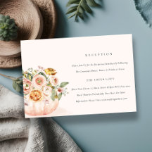 Recepção de casamento Floral Cor-de-Rosa Pumpkin B