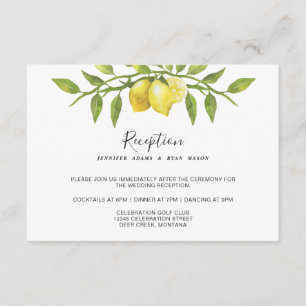 Cartão De Informações Recepção de casamento floral das hortaliças da