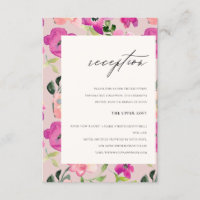 Recepção de casamento Floral de Aquarela Brilhante