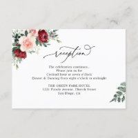 Recepção de casamento Floral Elegante Watercolor