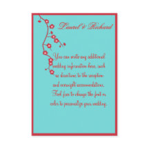 Recepção de casamento Floral Vermelha e Turquesa